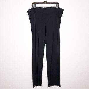Eileen Fisher black pull on knit pants size Extra Large XL